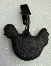 LOT DE 4 PINCE NAPPE POIDS POULE EN FONTE GRIS OU NOIR