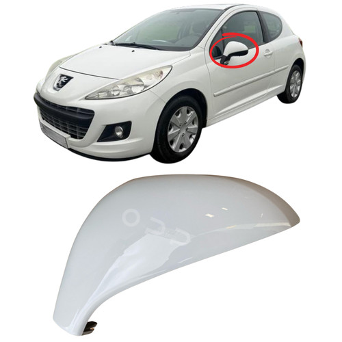Rétroviseur coque peint - rétroviseur, blanc