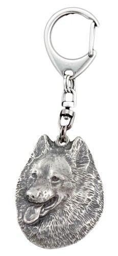 Porte clés argenté chien - argenté,