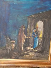 Tableau huile sur toile Vierge