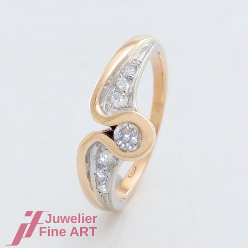 Bague solitaire avec accents - -,