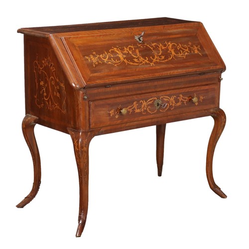 Bureau ancien noyer tiroirs - bureau,