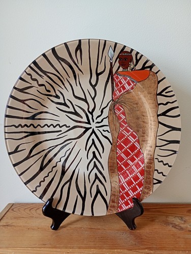 Plat assiette peinte sous - assiette,