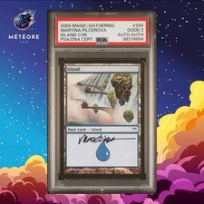 Carte Magic MTG Island 292/306 PSA 2 Signed Autograph Martina Pilcerova