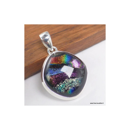 Pendentif verre dichroïque - pendentif,