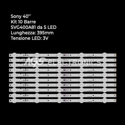 Kit barres bandes - 10, led