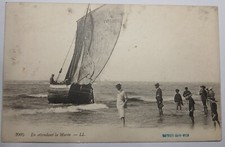 Carte Postale Ancienne Cayeux sur Mer, La Plage / Animation/ Bateau 