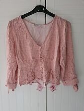 Haut rose fleuri avec col cache-coeur - Abercrombie & Fitch - Taille M