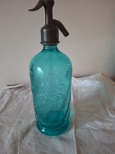 siphon eau de seltz  Bleu  en Ouraline torsadé .Dupeux La Rochelle 