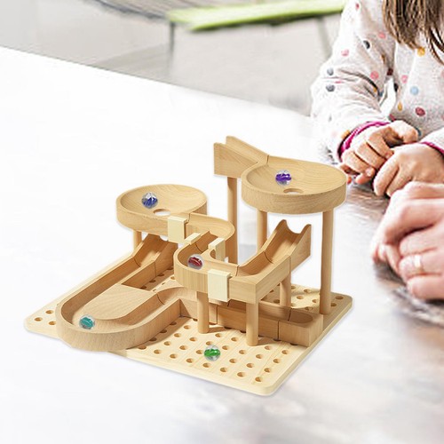 Piste bois jouets billes - en,