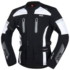 Veste textile iXS Pacora-ST pour homme noir/blanc veste de moto imperméable