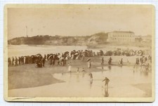 Cabinet Card - BIARRITZ (Pays Basque) Antique Found Photo 1880s France Coast