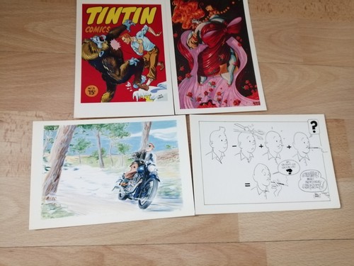 Lot cartes postales tintin - 4,