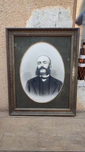 Grand portrait ancien 55x44cm - grand,