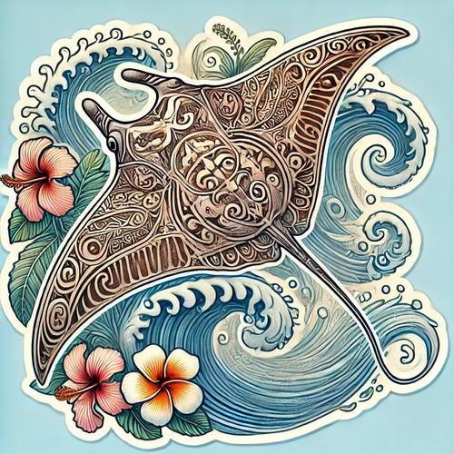 Autocollants hibiscus tahiti - autocollants,