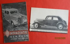 Document RENAULT NOVAQUATRE + Flyer en français - 1938 - V.T. 339-3710-R