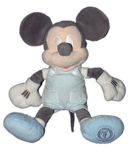 Doudou peluche mickey bleu - doudou,