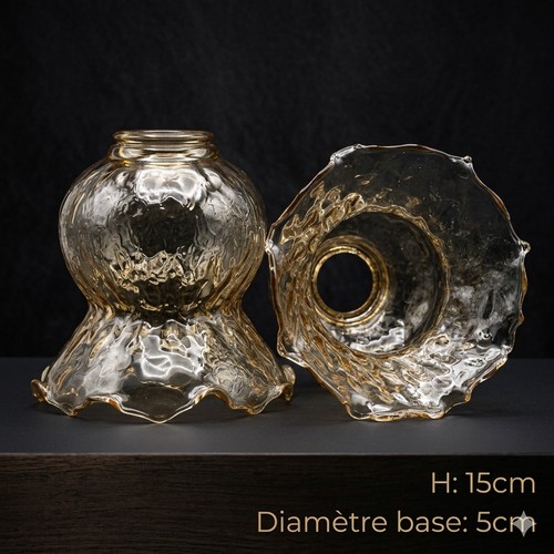 Paire globes tulipes - de, verre