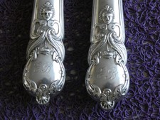 Service à découper le gigot, argent massif Minerve 1, monogramme EB