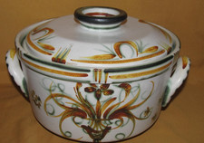 Soupière plat couvercle en