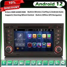 64GO 8-Core Android 14 Autoradio GPS AUDI A4 S4 RS4 RNS-E SEAT EXEO DAB+ BT 5.0