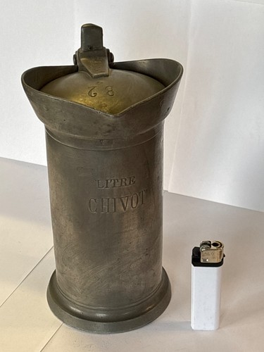 Mesure chope étain litre - mesure,