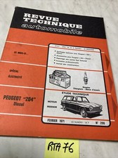 Peugeot 204 diesel moteur Indenor Revue Technique Automobile RTA ETAI