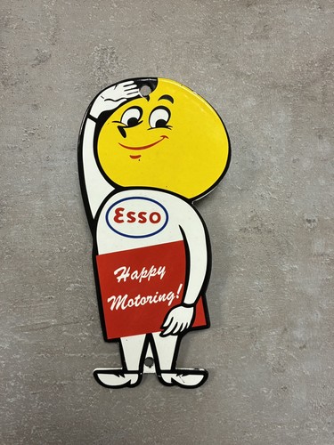 Plaque émaillée esso happy - émaillée,