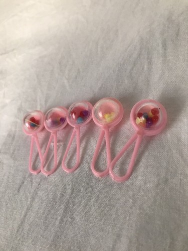 Lot minis hochets rose - 5,