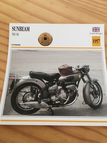 Sunbeam 500 1957 carte - 1957, moto