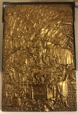 MÉDAILLE EN BRONZE PLAQUE VILLE DE PARIS PAR DELAMARRE MEDAL ART FRANÇAIS 