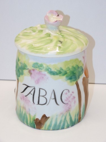 Joli ancien pot tabac - a,