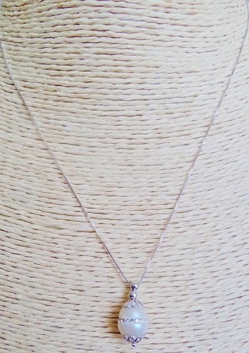 Collier blanc 18k - collier, or