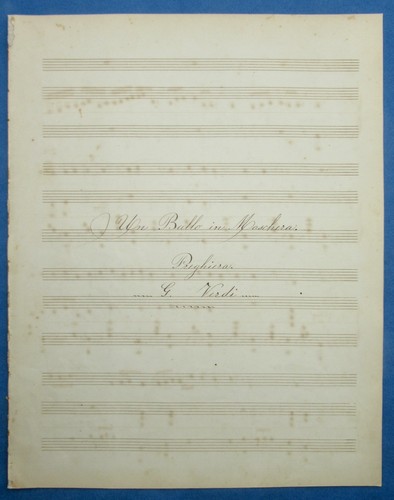 Manuscrit giuseppe verdi - manuscrit,