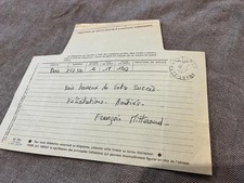 François Mitterand autographe en 1967