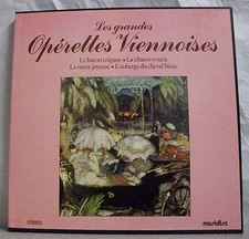4  x 33T Coffret GRANDES OPERETTES VIENNOISES Disques LP BARON TZIGANE Strauss M
