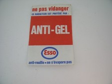 AUTOCOLLANT / STICKER  ESSO ANTI-GELPOUR RADIATEURS / RADIATORS YOUNGTIMERS TOP 