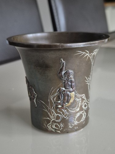 Vase bronze meiji - bronze,, japon