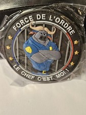 Insigne Ecusson Patch PVC Noir Gendarmerie Le Chef C'est Moi Humour Obsolète 