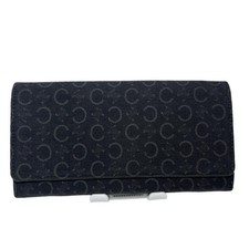 Fermoir portefeuille long CELINE Macadam fermeture toile cuir noir articles...