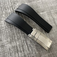 22mm Silicone Noir Caoutchouc