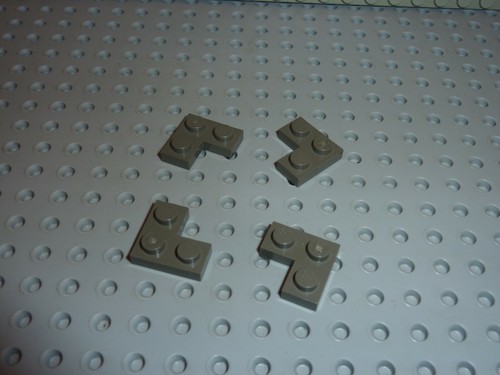 Lego olddkgray plate 2x2 - 4,