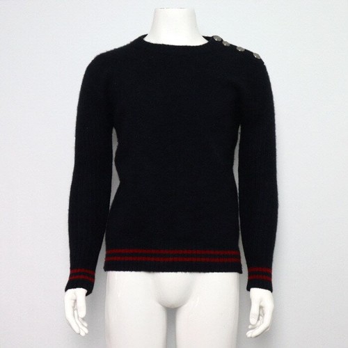 Balmain navy shoulder button - navy,