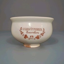Ancien pot confiture  CONFITURES NOUVELLES Faience Fin 19ème Début 20e