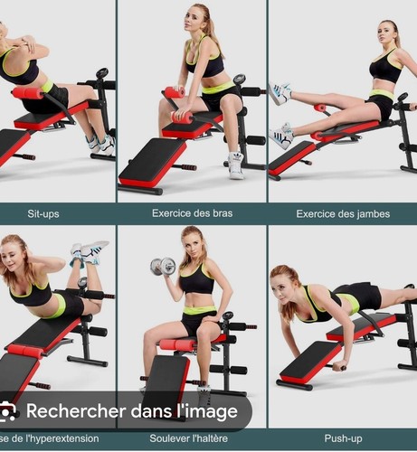 Banc abdo musculation - et,