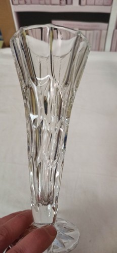 Vase cristal taillé ancien - vase,