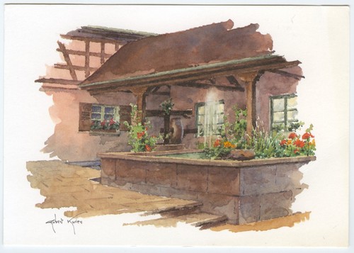 Carte postale aquarelle de - postale,