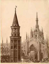 Brogi. Italie, Milano, torre