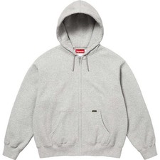Sweat à capuche zippé Supreme Work gris bruyère