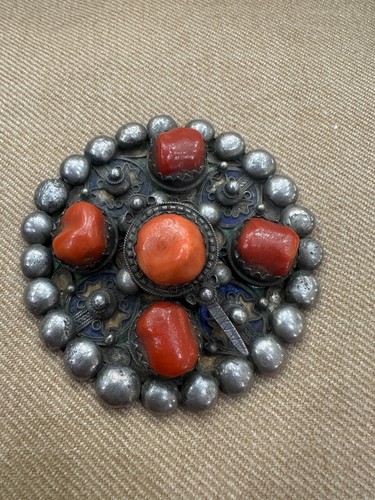 Broche berbere kabyle coral - kabyle,